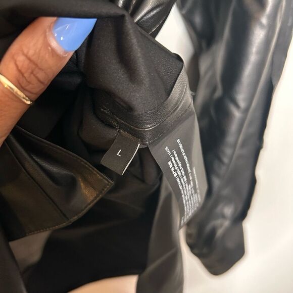 Theory Faux Leather Shirt Jacket - Picture 10 of 12